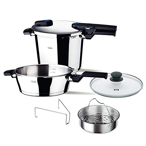 Fissler vitavit Pressure Cooker Set of 6 with Skillet, GlassLid and