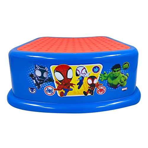 Ginsey Spidey and His Amazing Friends Team Up Step Stool - Kids Step Stool, 1 C…