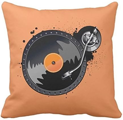 Music Dj Turntable Throw Pillows Custom Throw Pillow Case Personalized Cushion Cover Pillowcase Square Pillow Cover 18x18