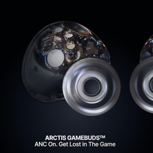 SteelSeries Arctis GameBuds for PS5 - Wireless Gaming Earbuds - 2.4GHz + BT 5.3 - IP55 Water Resistant - 40H Battery - Wireless Charging - PS5, PC, Switch 2, Mobile - Black 10