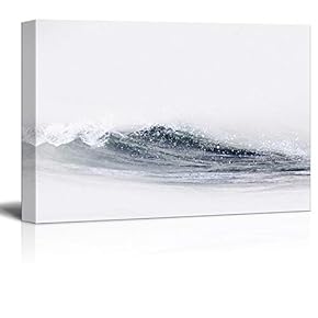 Canvas Wall Art - Abstract Seascape with Big Waves - Giclee Print Gallery Wrap Modern Home Art Ready to Hang - 12x18 inches