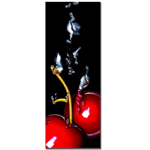 Cherry Splash by Roderic Stevens, 12x32-Inch Canvas Wall Art