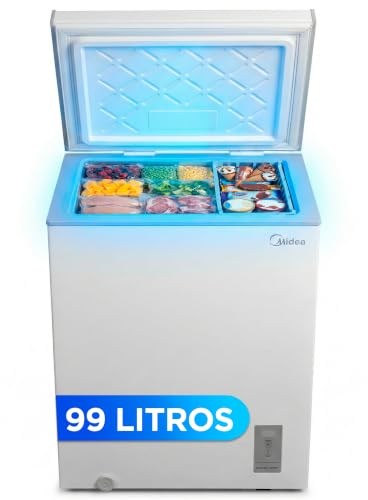 Arcon Congelador Pequeño de 99L | Congelador Horizontal Convertible a Frigorífico con Motor Inverter, Control Electrónico de Temperatura, Cestas con Asa | Arcón Silencioso 38 db Bajo Consumo