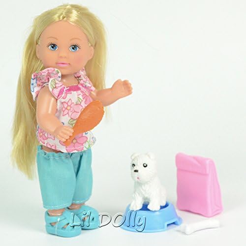 Lil Dolly Pet Time - The Cutest Mini Doll with Posable Arms and Legs - Doll with Styling Hair - Best Doll Gift - Great Stocking Stuffer for Girls