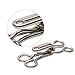 Maosifang 100 Pairs Sewing Hooks and Eyes Closure for Bra Clothing Trousers Skirt Sewing DIY Craft,3 Sizes(Silver and Black)