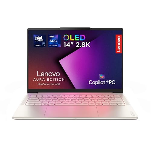 Yoga Slim 7 Gen 10 – Ordenador Portátil IA Aura Edition - 14'' OLED (Intel Core Ultra 7 258V, Intel AI Boost 47 Tops, 32GB RAM, 1TB SSD, Win11 Home, Wi-Fi7, Copilot+ PC) QWERTY Español, Gris