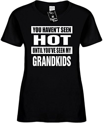 Signature Depot Women's Size 2X Funny T-Shirt (HAVENT Seen Hot/Seen My Grandkids) Ladies Shirt