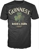 Mens Guinness Brewed In Dublin T-shirt, Black, Medium, Online Clothing Store