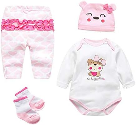 LUCKYAUCTION 22 Inch Baby Girls Doll Outfit Ballet Tutu 2pcs Dress Pink Doll Clothes Sets (20-22 Inch)
