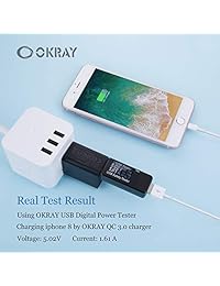 OKRAY - Cargador de pared USB compatible con cargador inalámbrico QI de 10 W, iPad Pro, tabletas, iPhone, Samsung Galaxy, LG, HTC, 5 unidades, 18 W, 3 A