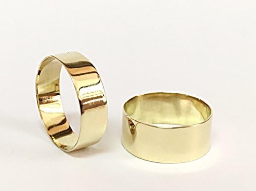 14K Solid Gold Wedding Bands Set Women Men Ring