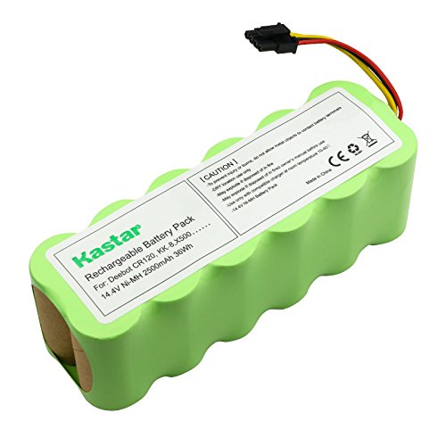 Kastar CR120 Battery (1 Pack), Ni-MH 14.4V 2500mAh, Replacement for Deebot CR120, KK-8, ECOVACS X500, LP43SC2000P