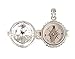 Stanley London Sterling Silver Compass Rose Locket with Working Compass (Personalized Locket No Chain)