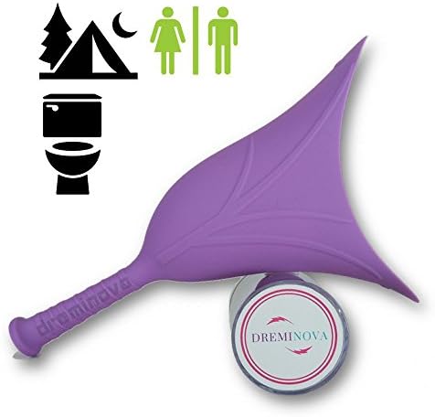 DREMINOVA Female Portable Urinal Device Reusable Urination Funnel for Women Cup Pee Standing Up for Camping, Travel, Outdoor Activities, Purple