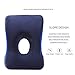 SOMIDE Nap Sleeping Face Pillow, Memory Foam Slow Rebound Face Down Desk Pillow Sleeper Back Support, Hollow Design, Removable Washable Velvet Cover Blue
