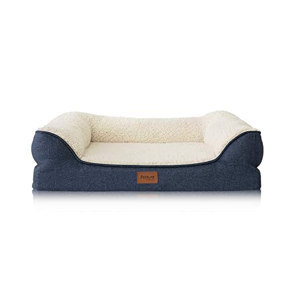 Bedsure Orthopedic Dog Bed for Medium Dogs Memory Foam Waterproof Dog