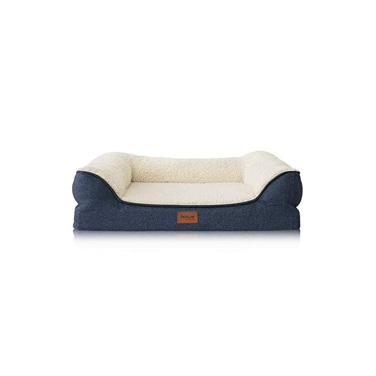 Bedsure Orthopedic Dog Bed for Medium Dogs Memory Foam Waterproof Dog