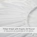 TasteLife 105 GSM Deep Pocket Bed Sheet Set Brushed Hypoallergenic Microfiber 1800 Bedding Sheets Wrinkle, Fade, Stain Resistant - 4 Piece(White,Queen)