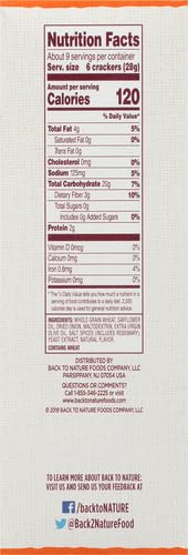 BACK TO NATURE ROSEMARY & OLIVE OIL HARVEST WHOLE WHEAT CRACKERS – DAIRY FREE, NON-GMO, MADE WITH WHOLE GRAIN WHEAT & SEA SALT, DELICIOUS & QUALITY SNACKS, 8.5 OUNCE