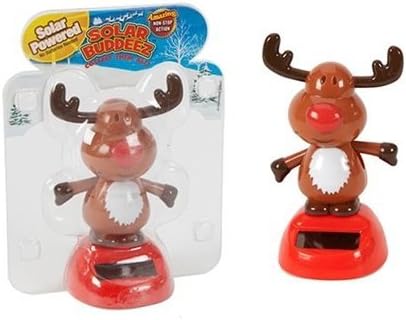 Solar Buddeez Powered Waving Christmas Reindeer Flip Flap