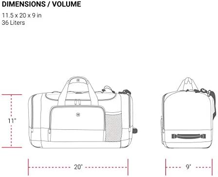 SWISSGEAR 20" Duffel Bag | Gym Bag | Travel Duffle Bags | Men's and Women's - Black 4 SWISSGEAR 20" Duffel Bag | Gym Bag | Travel Duffle Bags | Men's and Women's - Black