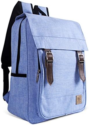 Datomarry Outdoor Oxford Laptop Backpack Sky Blue Vintage Campus Girls Lady School Bag