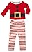 Mud Pie Little Girls' Glitter Santa Pajamas 2-Piece Set