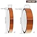 Heat Resistant Tape, Aniann 4 Rolls High Temperature Kapton Tape Sublimation Tape 2 Sizes Polyimide Film Adhesive Tape for Heat Transfer Vinyl, 3D Printing, Soldering, Masking (20mm, 10mm)