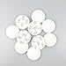 Zapour 10 Pack Wall Door Stopper Wall Door Knob Protector Round White Self Adhesive Door Handle Bumper Guard Stopper Rubber Stop, 4cm