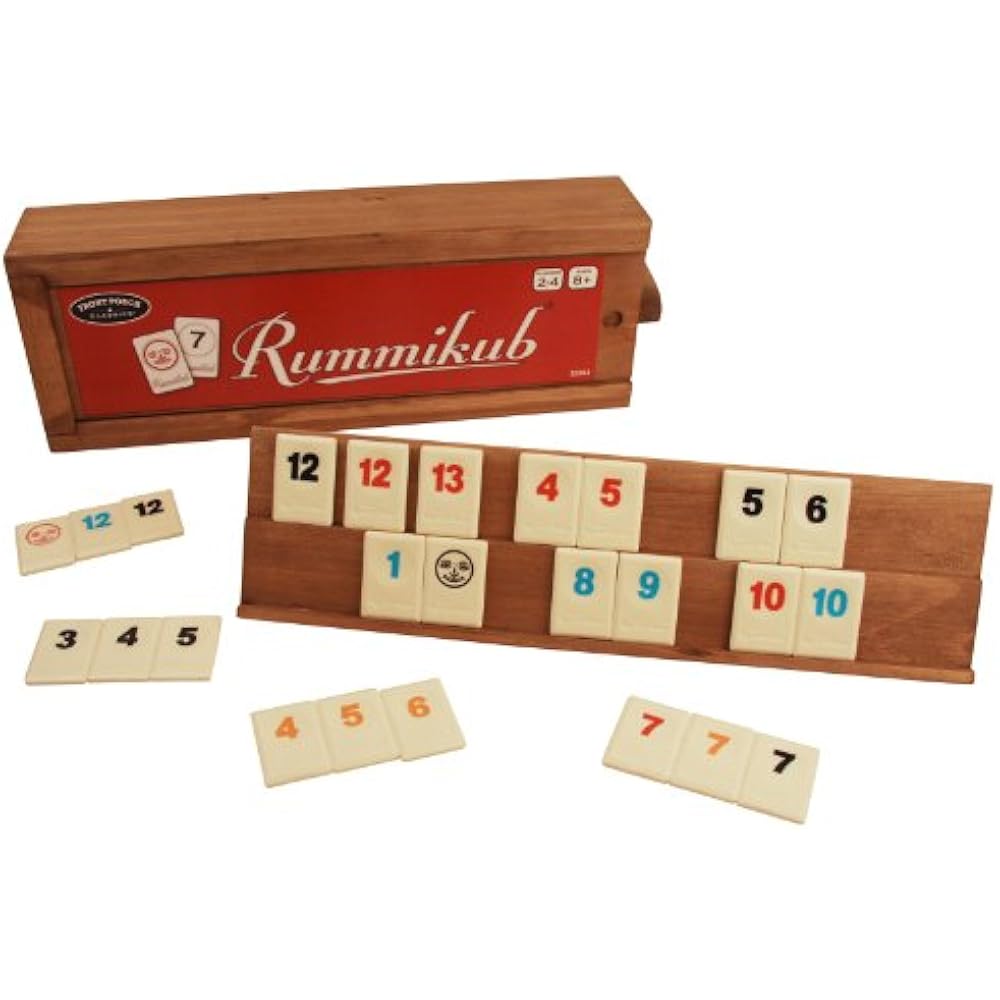 Rummikub, Categories Rummy Tile Board Game Durable Wooden Rack Case For