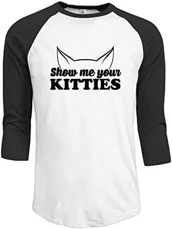 Show Me Your Kitties - Cat Baseball Style Man Raglan T Shirt