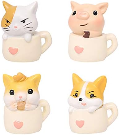 Multifit 冷蔵庫用マグネット かわいい動物 多肉植物 冷蔵庫マグネット キッチン 装飾 ホワイトボード 4個