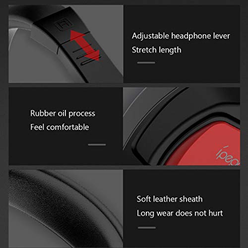 Uplord Head Earpiece,Gaming Headset 3.5mm Wired Bass Stereo Noise Isolation with Mic Audio Converter,High Sensitivity Noise Reduction Microphone