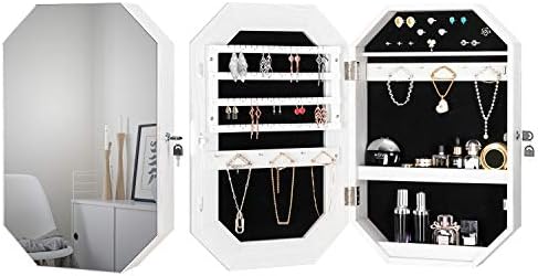Bonnlo Modern Diamond-Shaped Jewelry Armoire