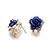 Hot Sale! Paymenow Women Girls Rose Rhinestone Small Earrings Fashion Eardrop Jewelry with Summer Dress (Blue)