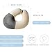 Konnor Memory Foam Travel Neck Pillow with Fight Traveling - Special Comfort Shape Design Removable Case - Comfortable and Firm Support, Perfect for Airplane Traveling - Grey and Beige