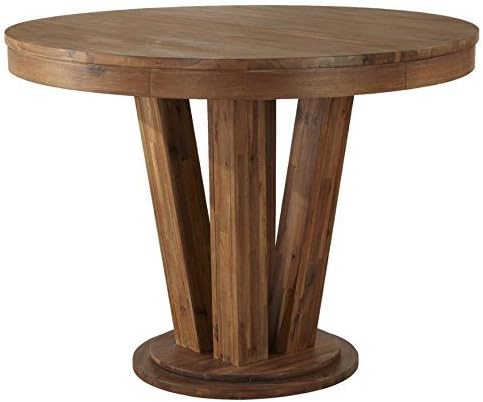 Reclaimed Wood 54" Round Farm Table with Custom Base