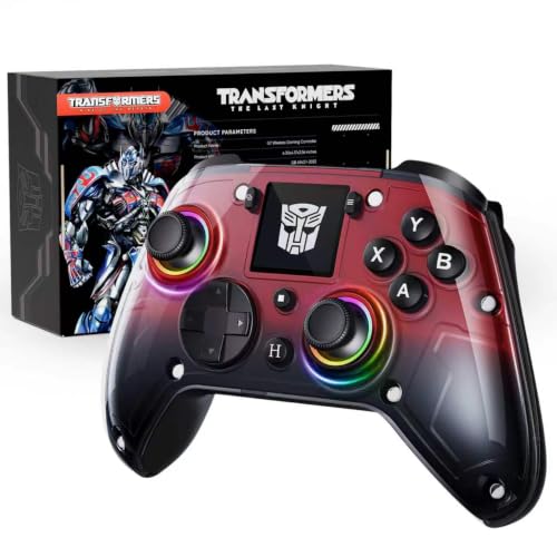 Transformers Wireless PC Gaming Controller with Interactive Screen, Red