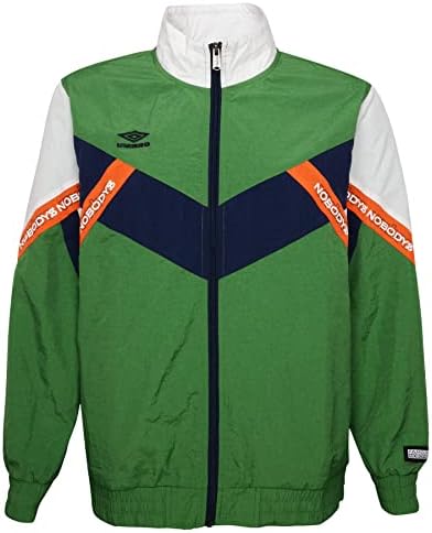 Umbro Men's Full Zip Retro Wind Jacket, Teal/Navy XS at Amazon