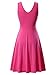 FENSACE Womens Sleeveless Scoop Neck Summer Beach Midi A Line Tank Dress, Rose, Large
