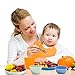 HM-tech 6pcs Bamboo Kids Plates for Baby Feeding, Toddler Plates (8” x 8” x 1”), Tableware for Baby Toddler Kids Bamboo Toddler Dishes & Dinnerware Sets