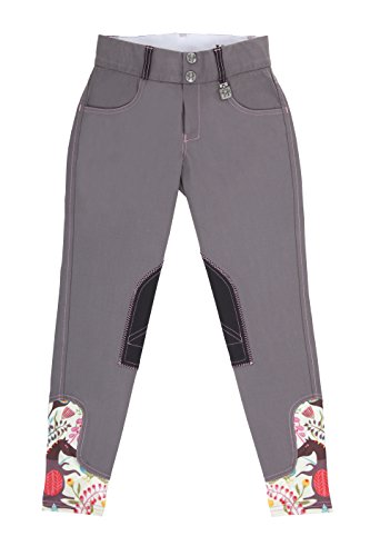 Huntley Childs Grey Pony Stitched Riding Pant 8 - Thumbnail 5