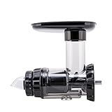 Universal Horizontal Juicer Front End Kit, Wide Feed Chute, Masticating Slow Juicer for Wheatgrass, Fruits & Vegetables - 10 Year Warranty in Black (Black)
