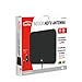 1byone OUS00-0569 50 Miles HD Digital TV Antenna with Detachable HDTV Amplifier Signal Booster, Support 4K 1080p & All Older TV's, Amplified 10ft Highest Performance Coax Cable