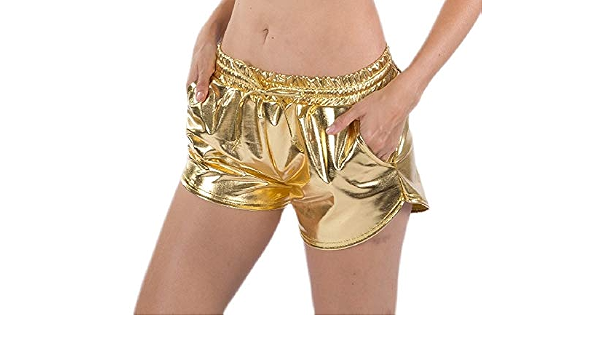 Amanda\u0026Jessie Metallic Shiny Shorts 
