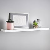 Homme Concept 110cm High Gloss Floating Shelves White Wall Shelf with Invisible view 5