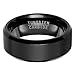 Mens Black Wedding Bands 8mm Tungsten Carbide Rings for Men Wedding Rings for Him Matte Finish Comfort Fit