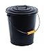 Fireplace Metal Hot Ash Covered Fireproof Bucket with Lid Black