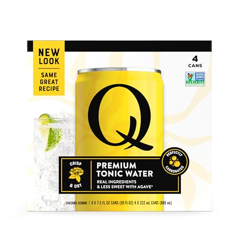 Q MIXERS LIGHT TONIC WATER, 7.5 FLUID OUNCES, 4 PACK