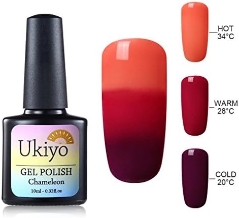 Ukiyo 3-Way Thermal Temperature Color Changing Nail Gel Polsih UV LED Soak Off Chameleon Varnish 10ml/0.33fl.oz 4204